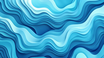 Flowing aqueous blues: abstract water design. Rippled. Illustration