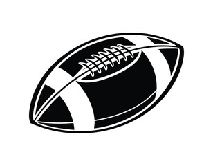 black and white american football vector illustration