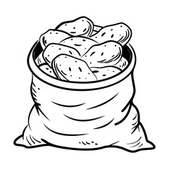 A sketchy icon of potato sack