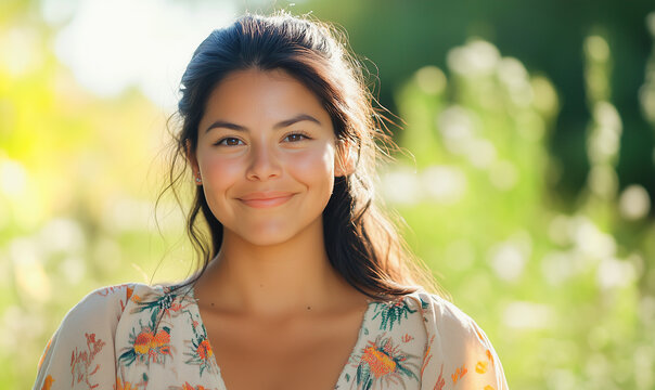 Native American young woman, generated ai