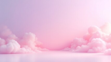 Dreamy Pastel Gradient Transitioning from Baby Pink to Lavender with Soft Cloud-Like Textures