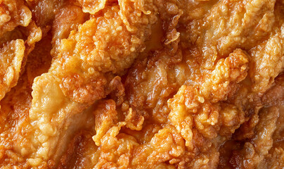 close up of fried chicken texture crispy golden schnitzel 