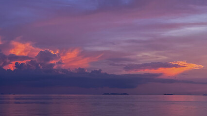 sunset over the sea