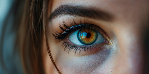 Fototapeta premium Close up of female eye, eye photography