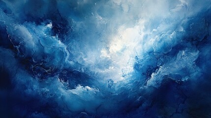 Beautifully painted abstract blue watercolor, sky background, backdrop, texture