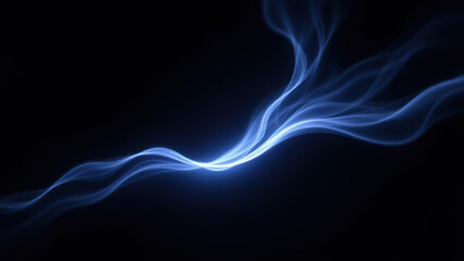 Fototapeta premium Ethereal blue energy form.