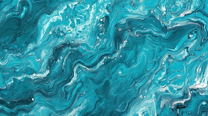 Obraz premium Turquoise Watercolor Abstract Background, Texture.