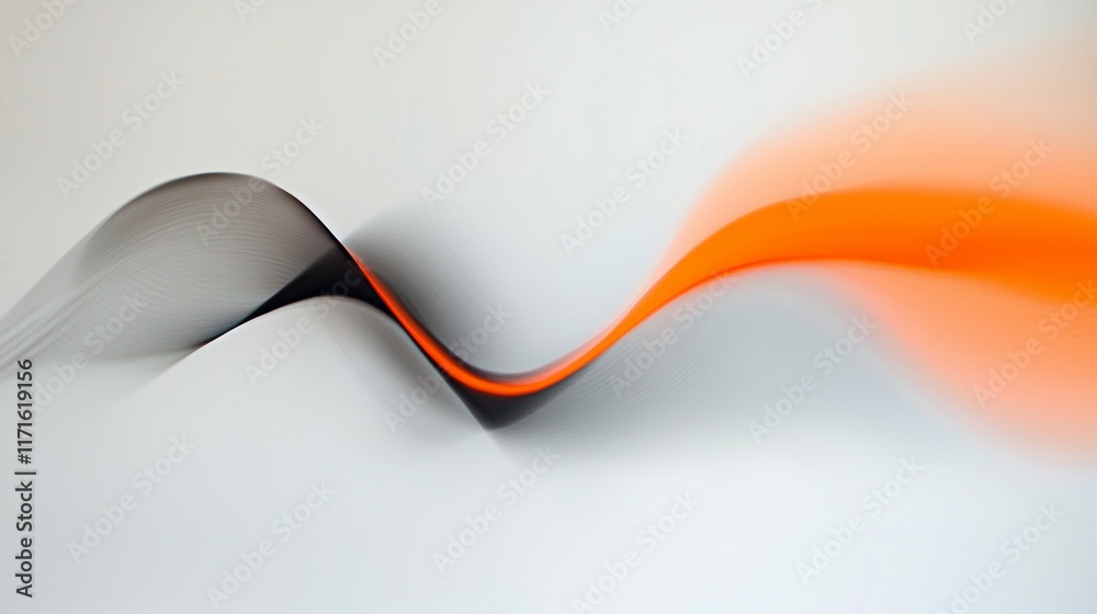 Aufkleber abstract smooth lines creating a dynamic and elegant composition, ideal for websites, presentations 