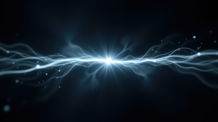 Undetectable AI with dynamic energy lines and particles for technology-focused content.