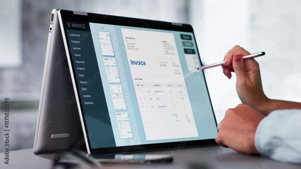 Aufkleber online digital e invoice statement
