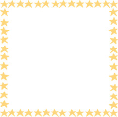 Yellow Star Pattern Frame with Minimalist Design