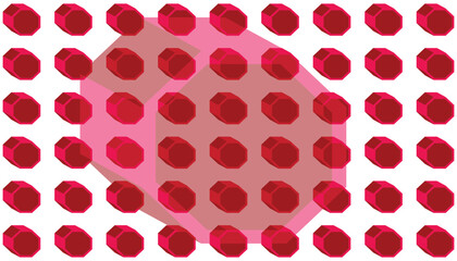  decorative scatter shape red background