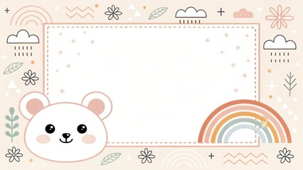 simple shape cute cartoon beautiful illustration background