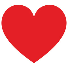 Red heart vector shape 