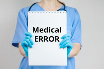 Medical ERROR inscription text general medical topics