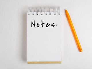 Notes text on notepad page