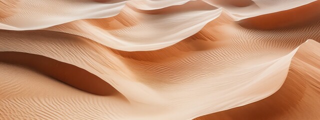 A macro photograph of intricate patterns in sand dunes sculpted by wind in a desert, Desert dunes scene, Macro style