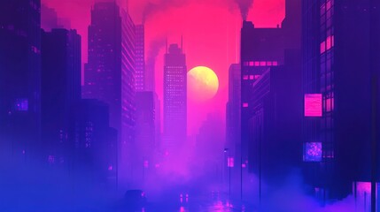 Futuristic Cityscape with Air Quality Concerns