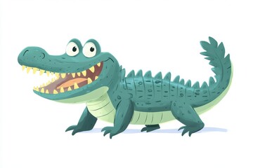 Illustration of a crocodile isolated on a white background