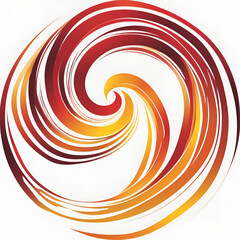 A sleek and modern logo featuring an abstract spiral design in gradient colorful shades, symbolizing innovation and sustainability. The logo is isolated on a transparent background for versatile use