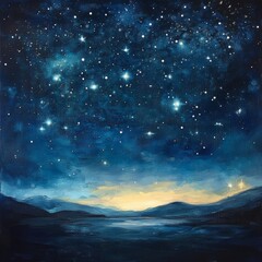 Obraz premium Starry Night Sky Background
