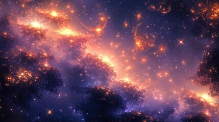 Exploring dense star clusters illuminating the night sky, revealing the vastness and beauty of the universe