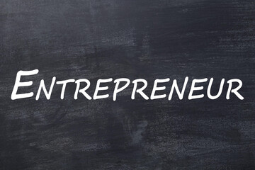 Fototapeta premium Entrepreneur tableau noir