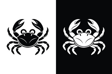 Crab Icon on White Background Vector Art Illustration on white background.