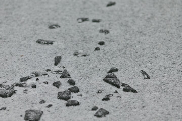 Frozen Water Surface in Winter. A close-up view of a frozen water surface background, showcasing intricate ice patterns and textures formed during winter. Winter backgrounds.