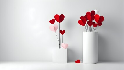 Simple, modern heart design for love confession, Valentine's Day, romance.