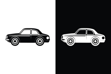 Fototapeta premium Car icon on White Background Vector Art Illustration on white background.