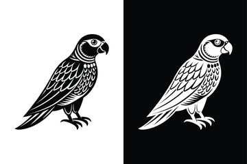 Parrot icon vector on White Background ,Vector Art Illustration on white background.