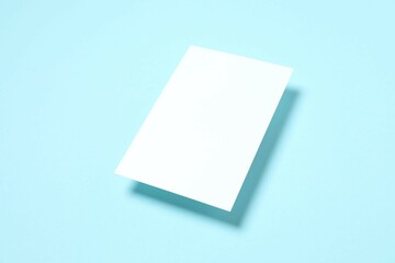 Paper card on color background