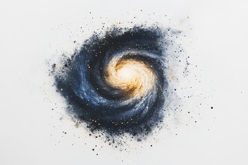 Fototapeta premium Swirling galaxy filled with vibrant colors, showcasing cosmic be