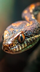 Beautiful twisting snake in the frame, use for wildlife or reptile concept