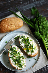 Healthy Buns with Cream Cheese and Herbs