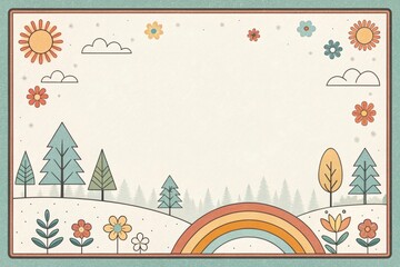 retro vintage simple shape cute beautiful illustration background