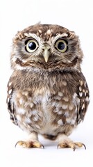 Obraz premium Isolated Owl on White Background, Perfect for Wildlife and Nature Designs