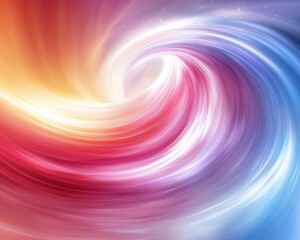 Abstract swirling vortex of vibrant colors, red, orange, blue, and white light streaks.