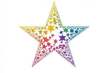 Obraz premium Star Mandala Isolated on White Background