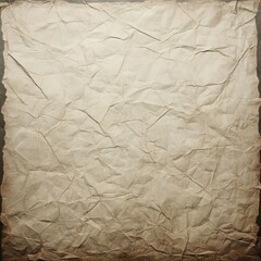 Obraz premium Vintage Crumpled Paper Texture with Brown Grunge Design Background