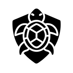 Design a resilient turtle mascot logo.