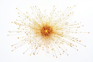 Obraz premium Luminous golden spark trails abstract background graphic design white space artistic viewpoint vibrant concept