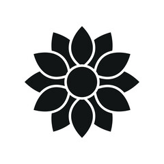 Sunflower flower icon showcases a vibrant and lively look