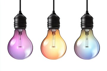 Black Light Bulb Vector Silhouette Design Isolated on White Background