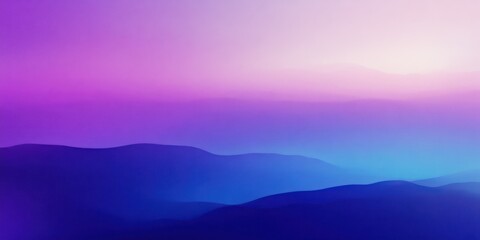 Obraz premium abstract landscape, purple and blue gradient, smooth horizon, tranquil water surface, minimalist design, ethereal atmosphere, digital art, soft lighting, dreamy mood, vibrant colors, surreal environme