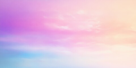 Obraz premium Abstract landscape, vibrant gradient sky, rolling hills, pastel colors, soft wavelike forms, minimalist design, ethereal atmosphere, digital art, smooth transitions, pink and purple hues, dreamy horiz