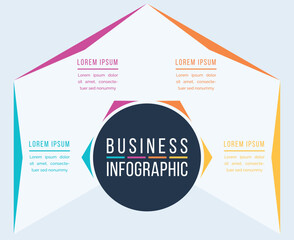 4 Steps business Infographic design