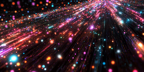 Fototapeta premium Lines and circles cyberspace background