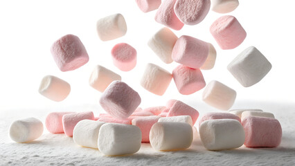Falling Marshmallows with Sugar Powder